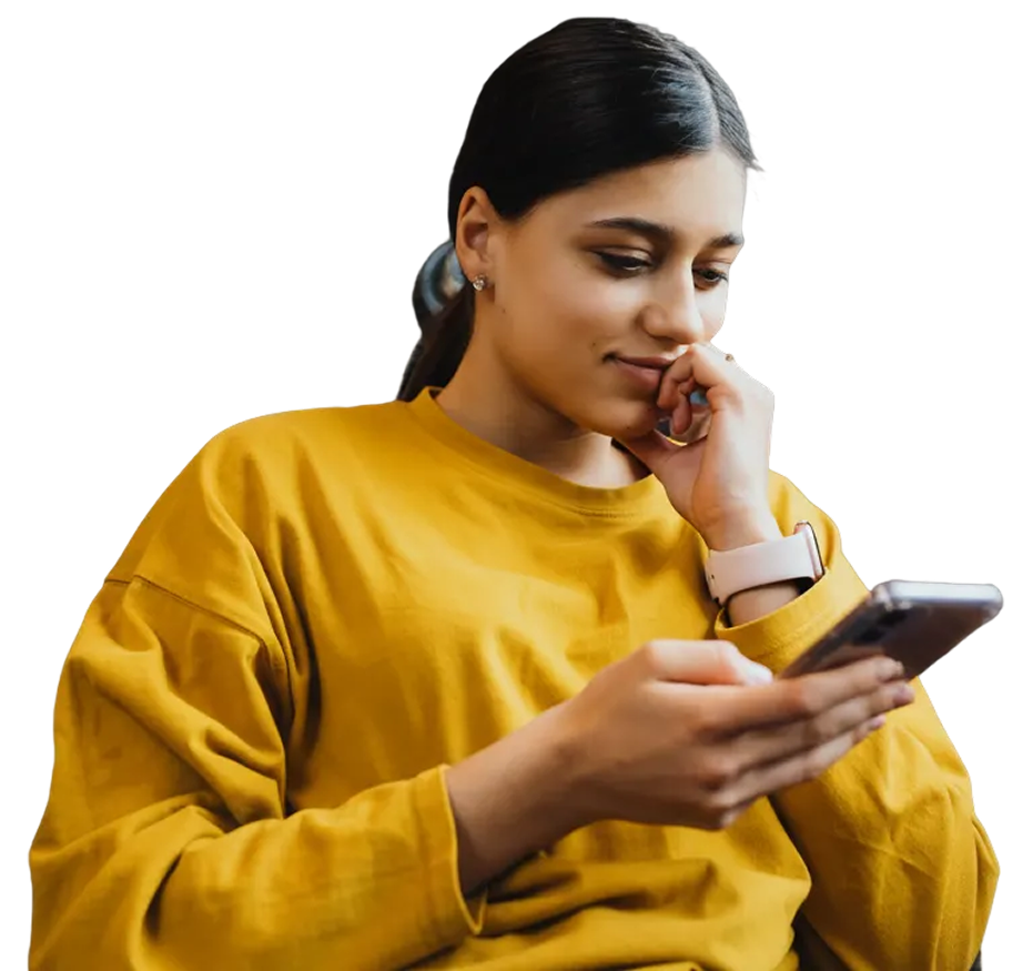 Young girl chatting on phone